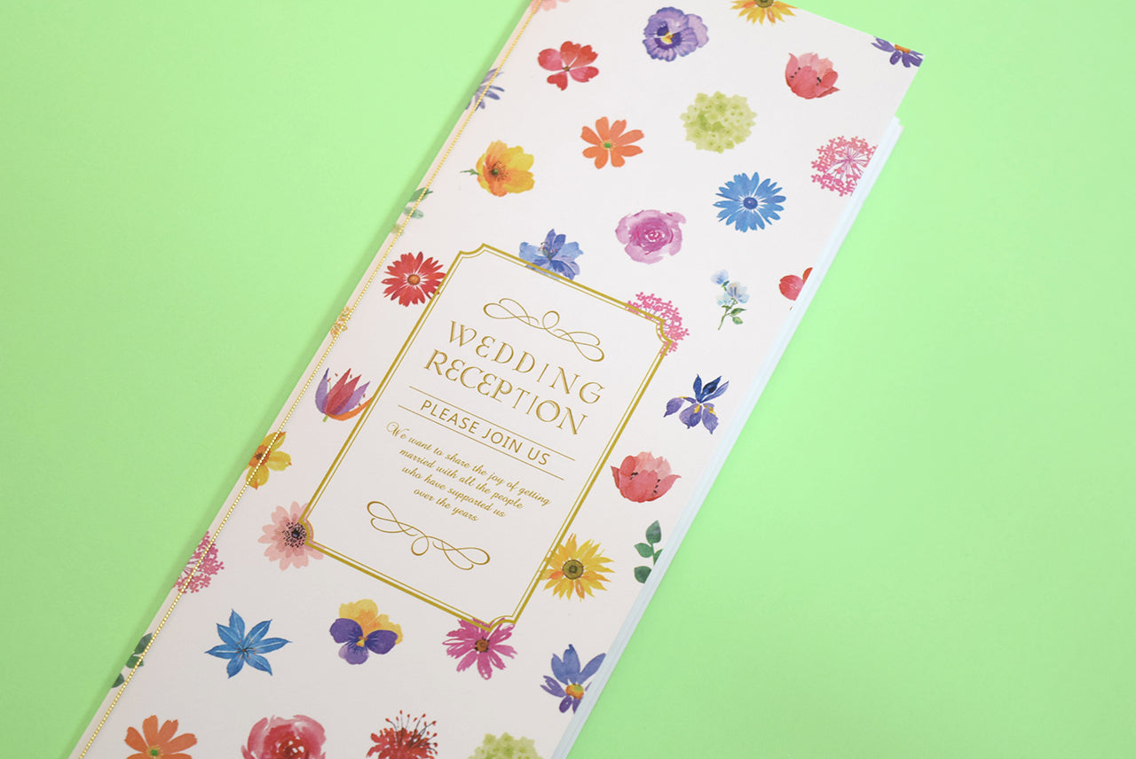 【結婚式 席次表 大人数専用】マリアージュフルール (印刷込み)【結婚式 ペーパー 席次表】