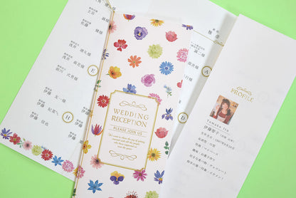 【結婚式 席次表 大人数専用】マリアージュフルール (印刷込み)【結婚式 ペーパー 席次表】