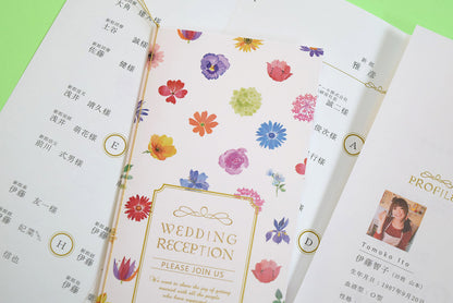 【結婚式 席次表 大人数専用】マリアージュフルール (印刷込み)【結婚式 ペーパー 席次表】