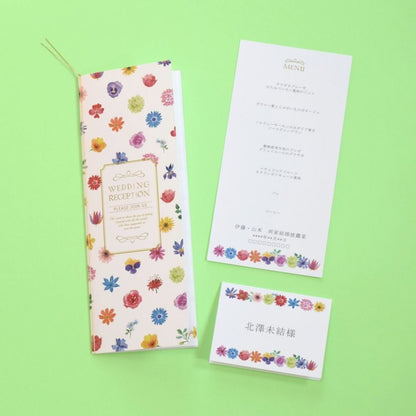 【結婚式 席次表】マリアージュフルール (印刷込み)【結婚式 ペーパー 席次表】