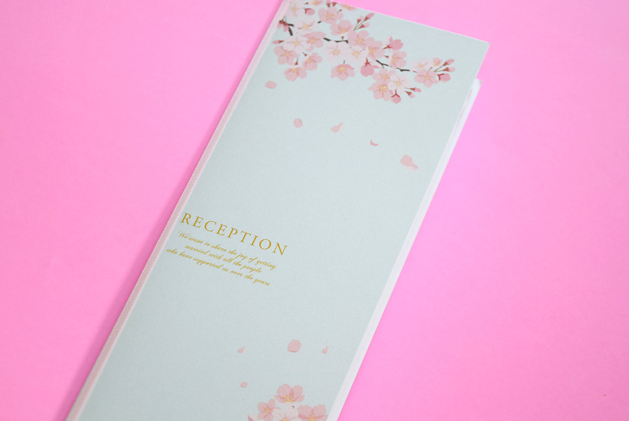 【結婚式 席次表 大人数専用】花桜 (印刷込み)【結婚式 ペーパー 席次表】