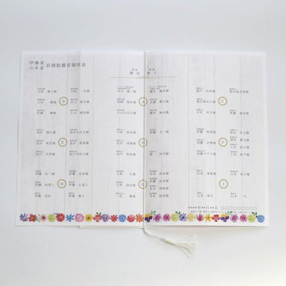 【結婚式 席次表】 マリアージュリース (印刷込み)【結婚式 ペーパー 席次表】