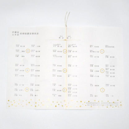 【結婚式 席次表 大人数専用】スターダスト(印刷込み)【結婚式 ペーパー 席次表】