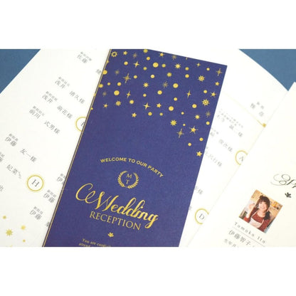 【結婚式 席次表】 スターダスト(印刷込み)【結婚式 ペーパー 席次表】