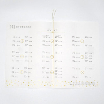 【結婚式 席次表】 スターダスト(印刷込み)【結婚式 ペーパー 席次表】