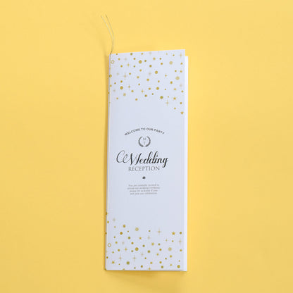 【結婚式 席次表 大人数専用】スターライト(印刷込み)【結婚式 ペーパー 席次表】