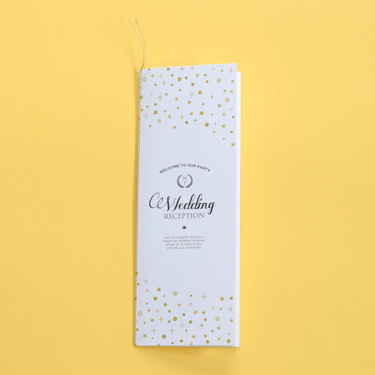 【結婚式 席次表 大人数専用】スターライト(印刷込み)【結婚式 ペーパー 席次表】