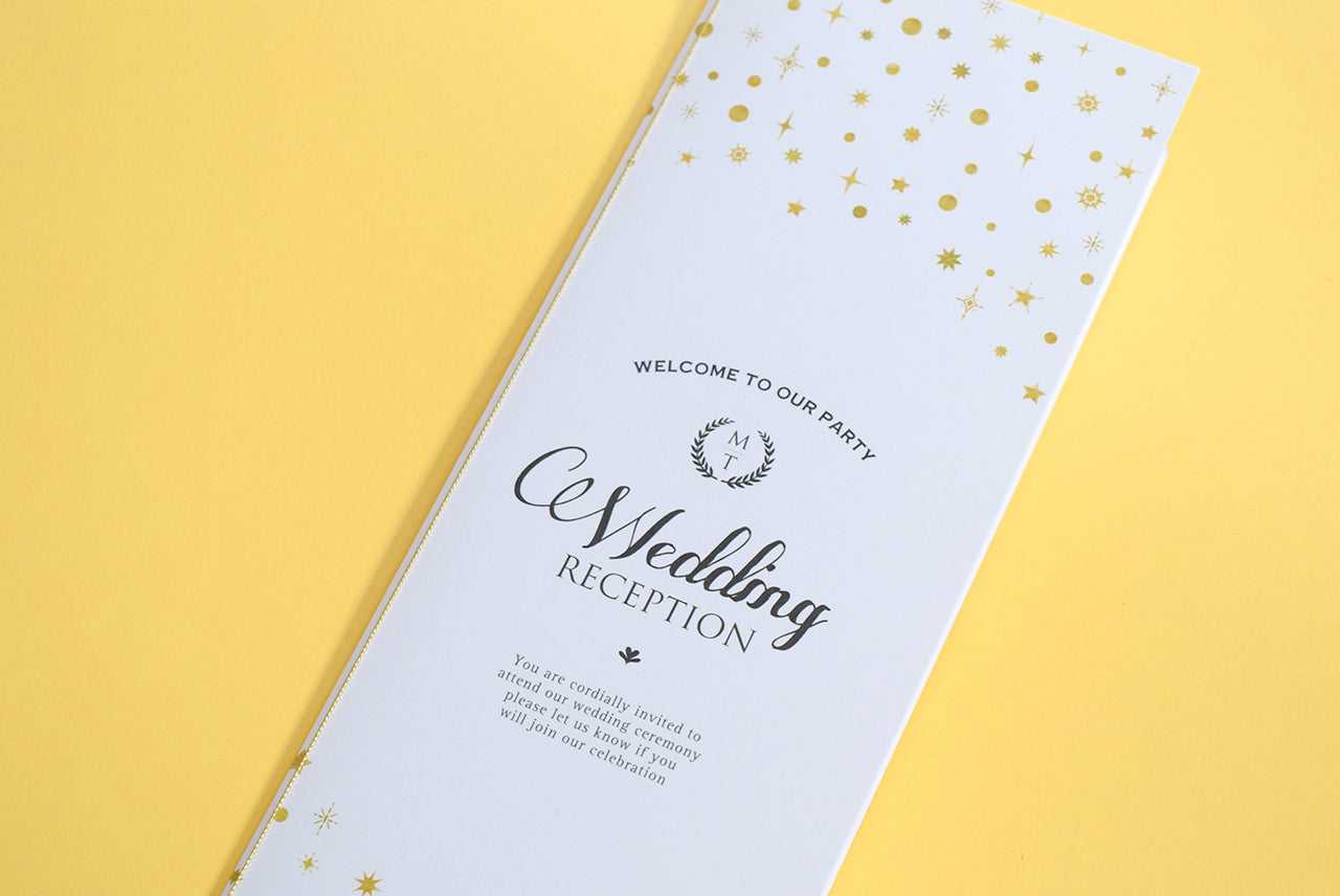 【結婚式 席次表 大人数専用】スターライト(印刷込み)【結婚式 ペーパー 席次表】