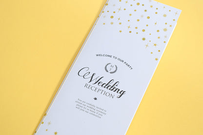 【結婚式 席次表 大人数専用】スターライト(印刷込み)【結婚式 ペーパー 席次表】