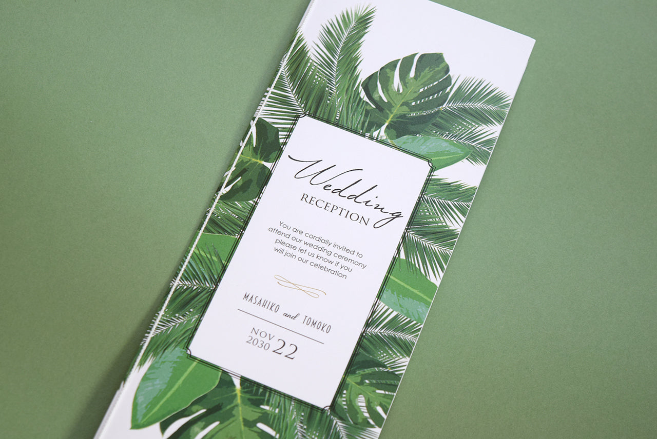 【結婚式 席次表 大人数専用】リーフ (印刷込み)【結婚式 ペーパー 席次表】