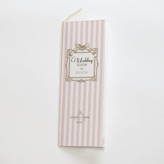 【結婚式 席次表 大人数専用】アンティークスウィート ピンク (印刷込み)【結婚式 ペーパー 席次表】