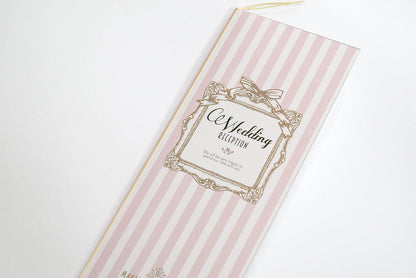 【結婚式 席次表 大人数専用】アンティークスウィート ピンク (印刷込み)【結婚式 ペーパー 席次表】