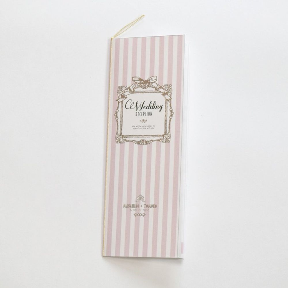 【結婚式 席次表】 アンティークスウィート ピンク (印刷込み)【結婚式 ペーパー 席次表】