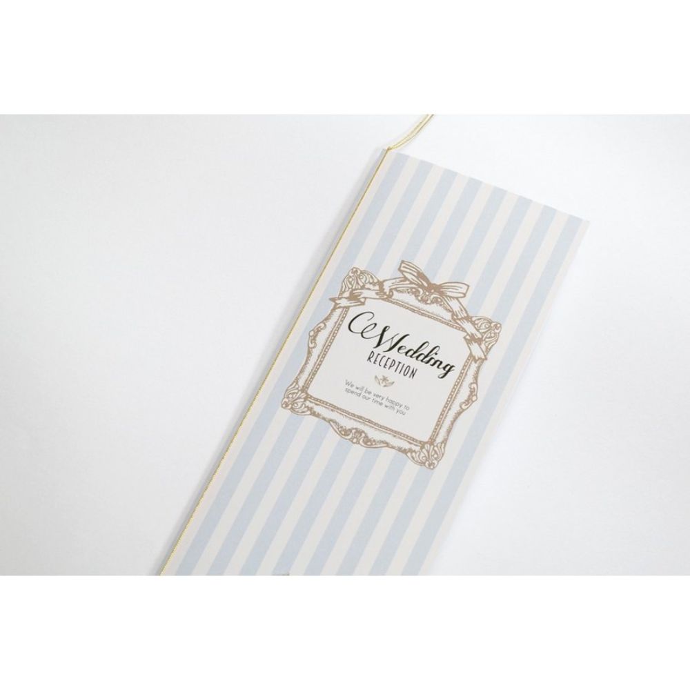 【結婚式 席次表】アンティークスウィート ブルー(印刷込み)【結婚式 ペーパー 席次表】