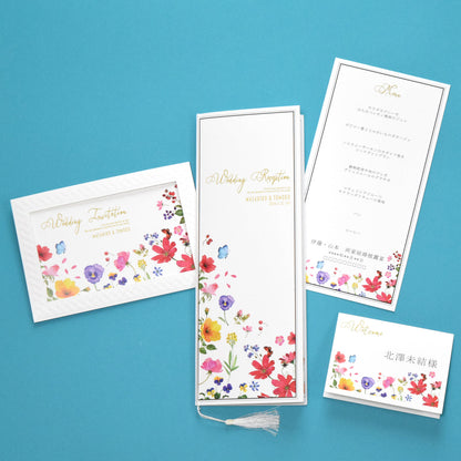 【結婚式 席次表 大人数専用】バタフライ (印刷込み)【結婚式 ペーパー 席次表】