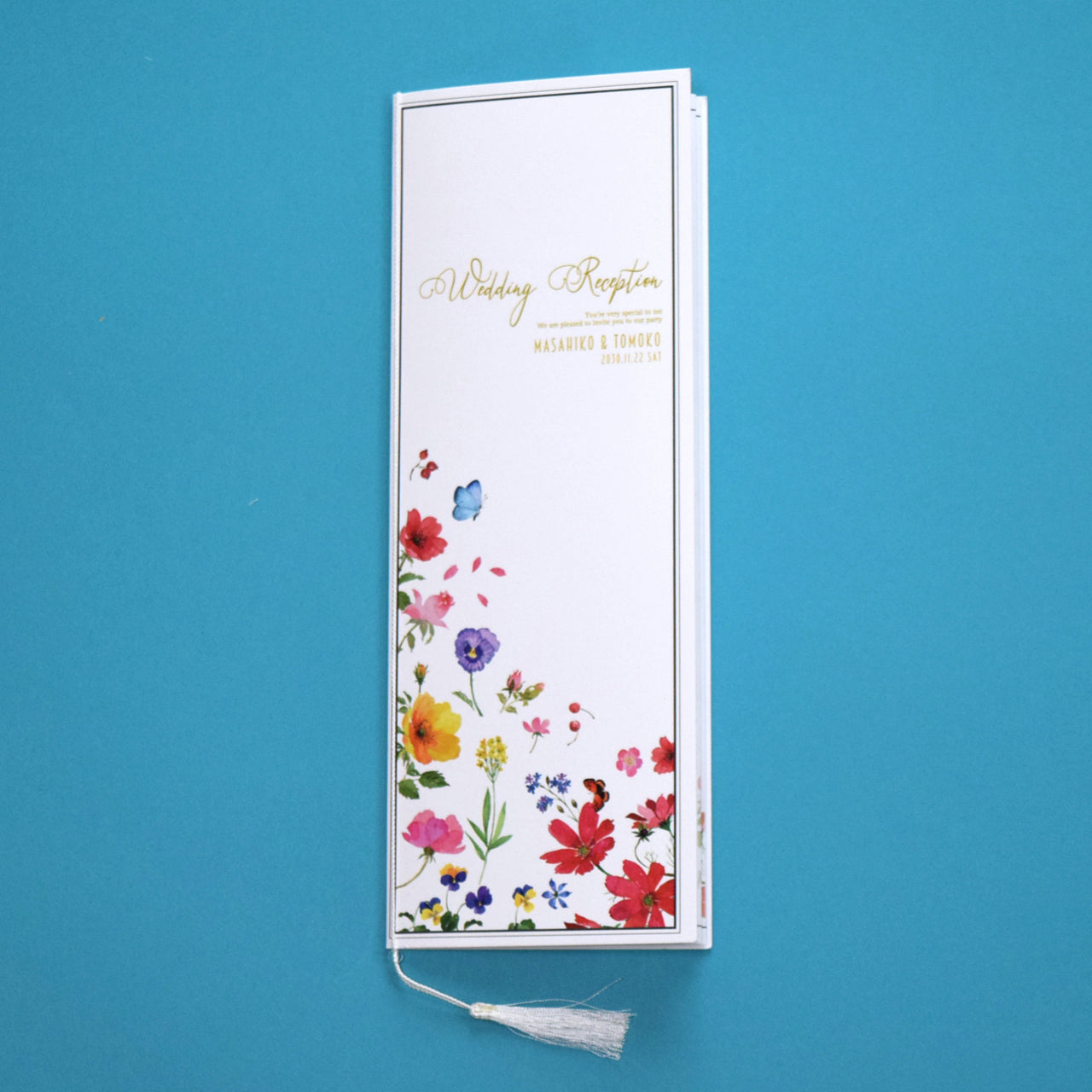 【結婚式 席次表 大人数専用】バタフライ (印刷込み)【結婚式 ペーパー 席次表】