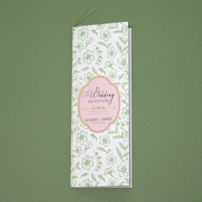 【結婚式 席次表 大人数専用】フランソワ グリーン(印刷込み)【結婚式 ペーパー 席次表】