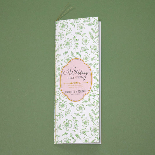 【結婚式 席次表 大人数専用】フランソワ グリーン(印刷込み)【結婚式 ペーパー 席次表】