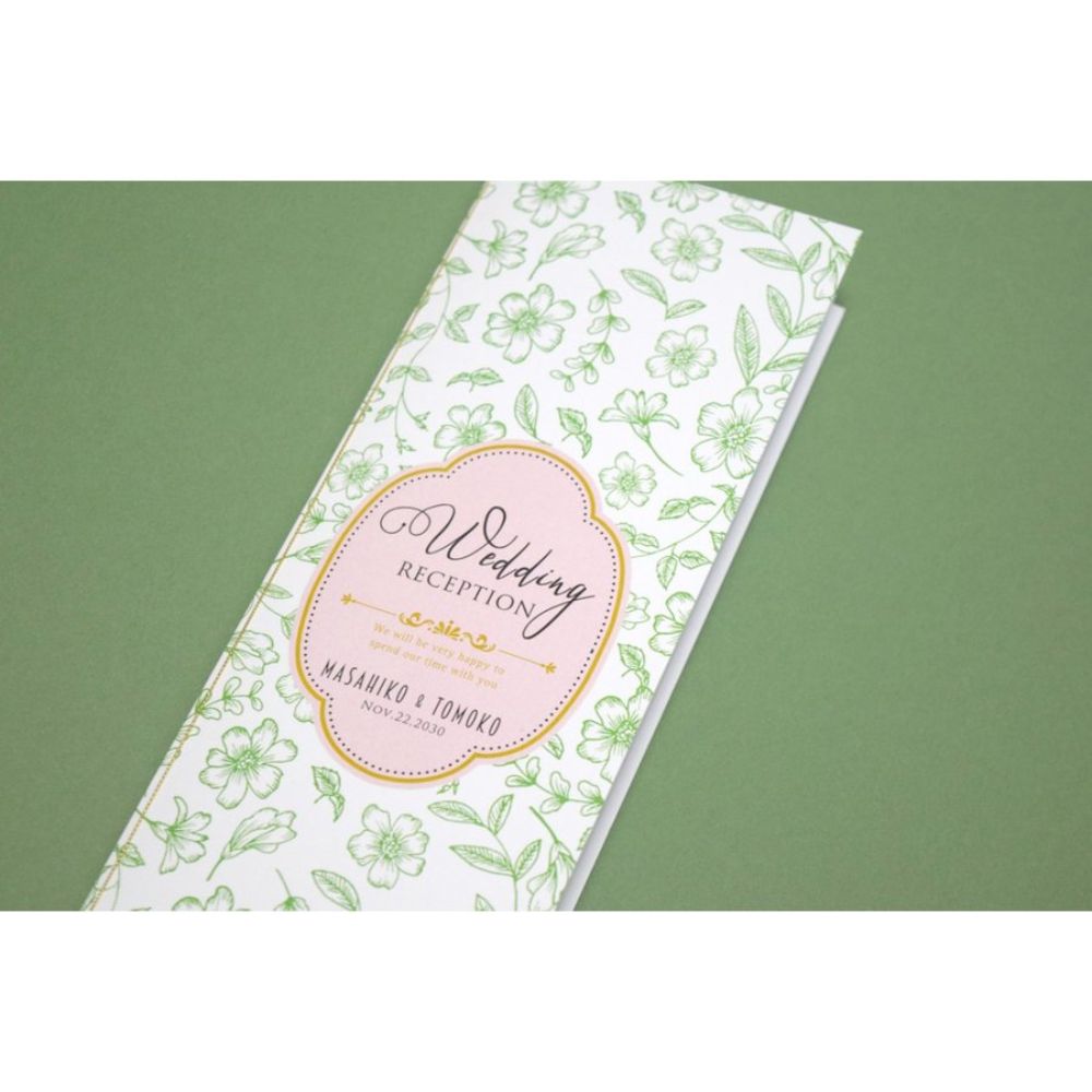 【結婚式 席次表】フランソワ グリーン(印刷込み)【結婚式 ペーパー 席次表】