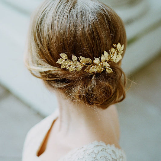 【ヘッドドレス】“rose”リーフコーム/ブライダルアクセサリー 【結婚式 ヘアアクセサリー】