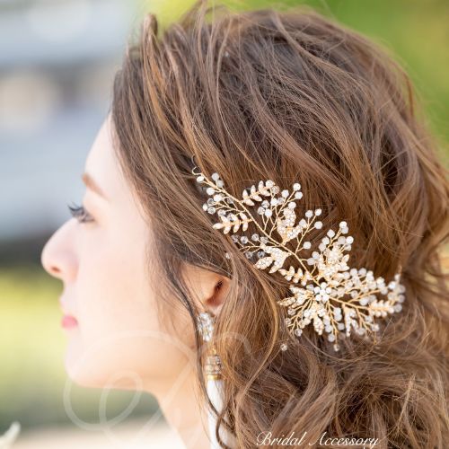 【ヘッドドレス】小枝アクセサリー silver/gold ~ブライダルヘッドドレス~ ≪HV-04≫ 【結婚式　ヘアアクセサリー】