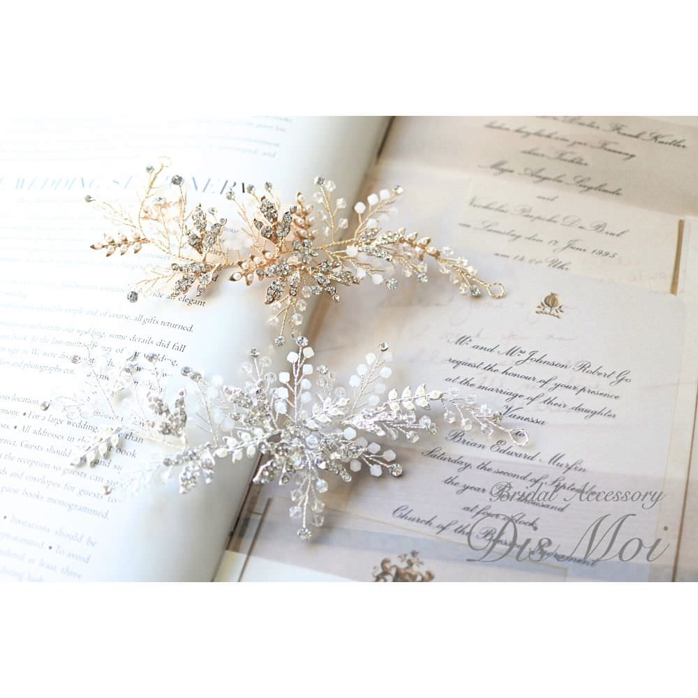 【ヘッドドレス】小枝アクセサリー silver/gold ~ブライダルヘッドドレス~ ≪HV-04≫ 【結婚式 ヘアアクセサリー】