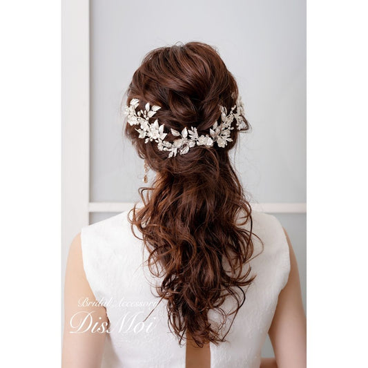 【ヘッドドレス】小枝アクセサリー silver ~ブライダルヘッドドレス~ ≪HV-06≫ 【結婚式 ヘアアクセサリー】