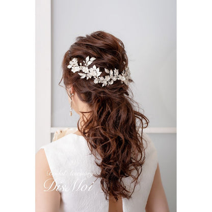 【ヘッドドレス】小枝アクセサリー silver ~ブライダルヘッドドレス~ ≪HV-06≫ 【結婚式 ヘアアクセサリー】