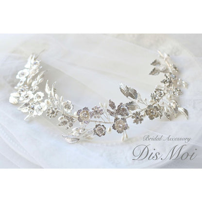 【ヘッドドレス】小枝アクセサリー silver ~ブライダルヘッドドレス~ ≪HV-06≫ 【結婚式 ヘアアクセサリー】