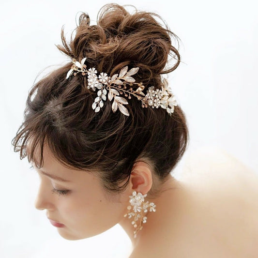 【ヘッドドレス】小枝アクセサリー silver/gold ~ブライダルヘッドドレス~ ≪HV-07≫ 【結婚式　ヘアアクセサリー】