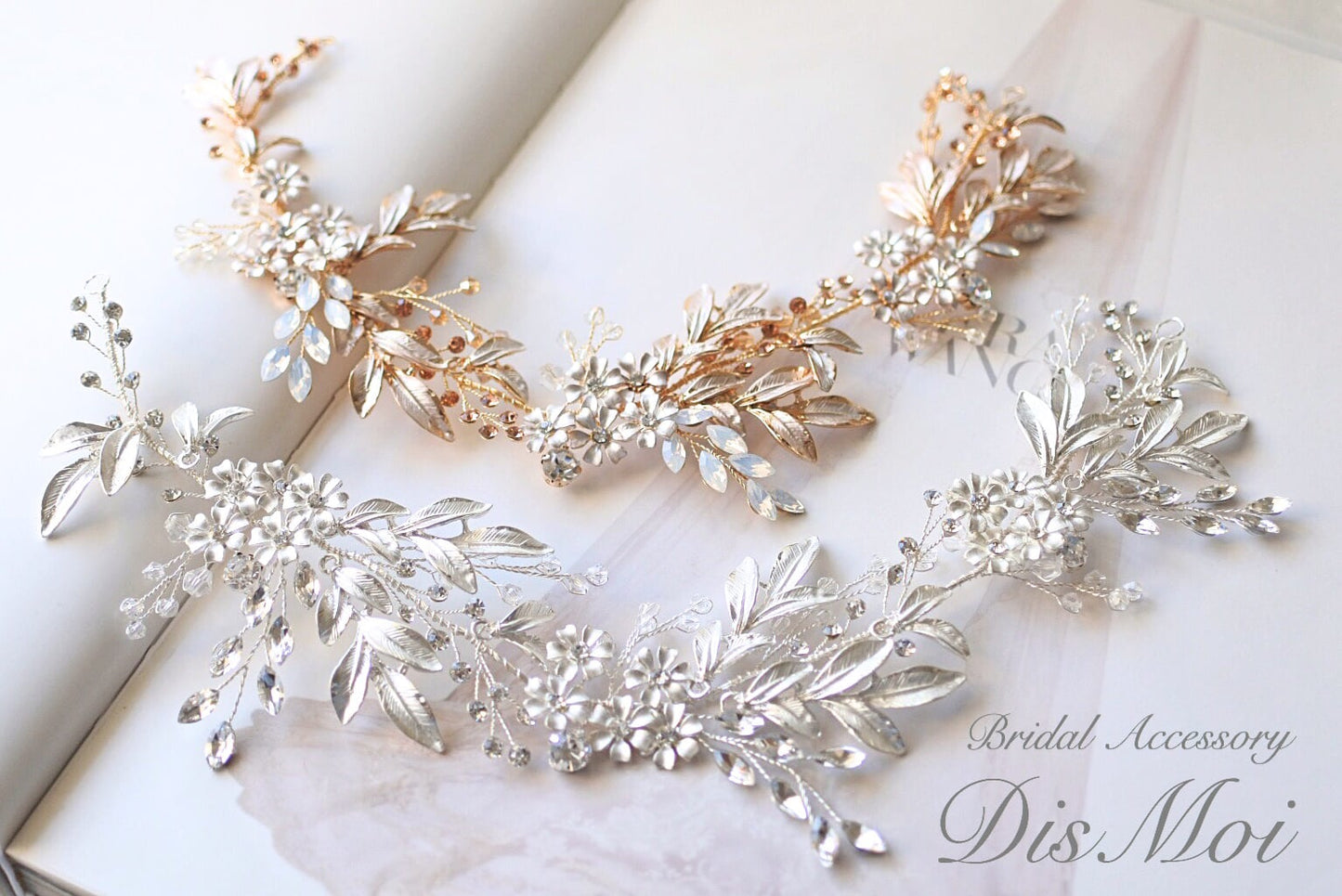 【ヘッドドレス】小枝アクセサリー silver/gold ~ブライダルヘッドドレス~ ≪HV-07≫ 【結婚式 ヘアアクセサリー】