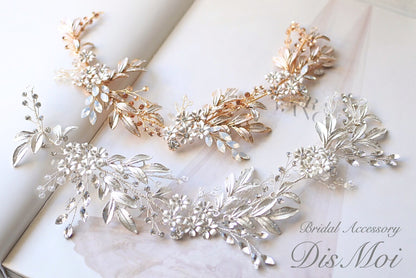 【ヘッドドレス】小枝アクセサリー silver/gold ~ブライダルヘッドドレス~ ≪HV-07≫ 【結婚式 ヘアアクセサリー】