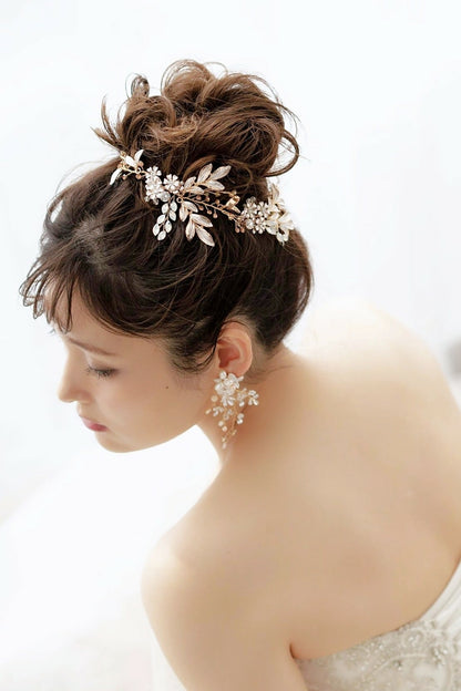 【ヘッドドレス】小枝アクセサリー silver/gold ~ブライダルヘッドドレス~ ≪HV-07≫ 【結婚式 ヘアアクセサリー】