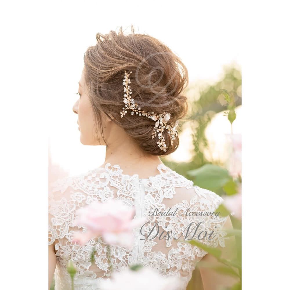 【ヘッドドレス】小枝アクセサリー silver/gold ~ブライダルヘッドドレス~ ≪HV-08≫ 【結婚式 ヘアアクセサリー】
