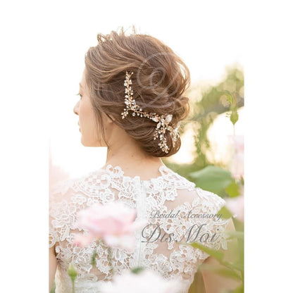 【ヘッドドレス】小枝アクセサリー silver/gold ~ブライダルヘッドドレス~ ≪HV-08≫ 【結婚式 ヘアアクセサリー】