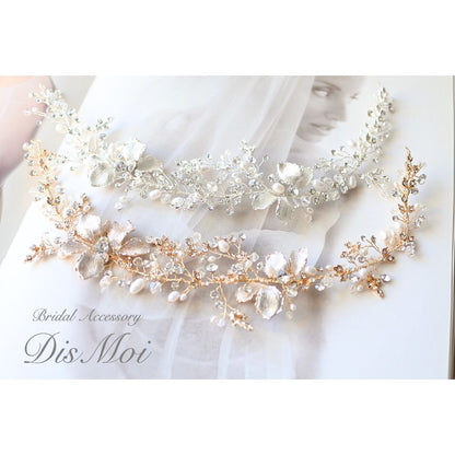 【ヘッドドレス】小枝アクセサリー silver/gold ~ブライダルヘッドドレス~ ≪HV-08≫ 【結婚式 ヘアアクセサリー】