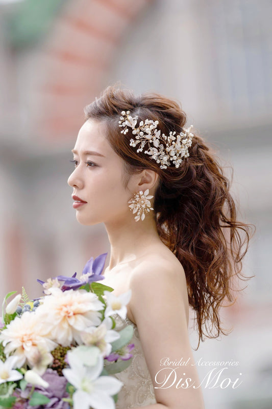 【ヘッドドレス】小枝アクセサリー silver/gold ~ブライダルヘッドドレス~ ≪HV-09≫ 【結婚式 ヘアアクセサリー】