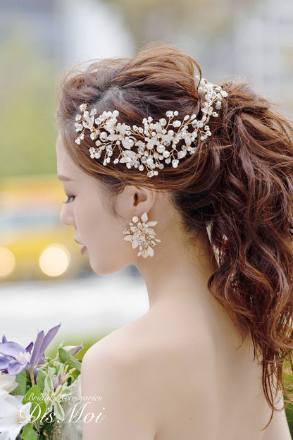 【ヘッドドレス】小枝アクセサリー silver/gold ~ブライダルヘッドドレス~ ≪HV-09≫ 【結婚式 ヘアアクセサリー】