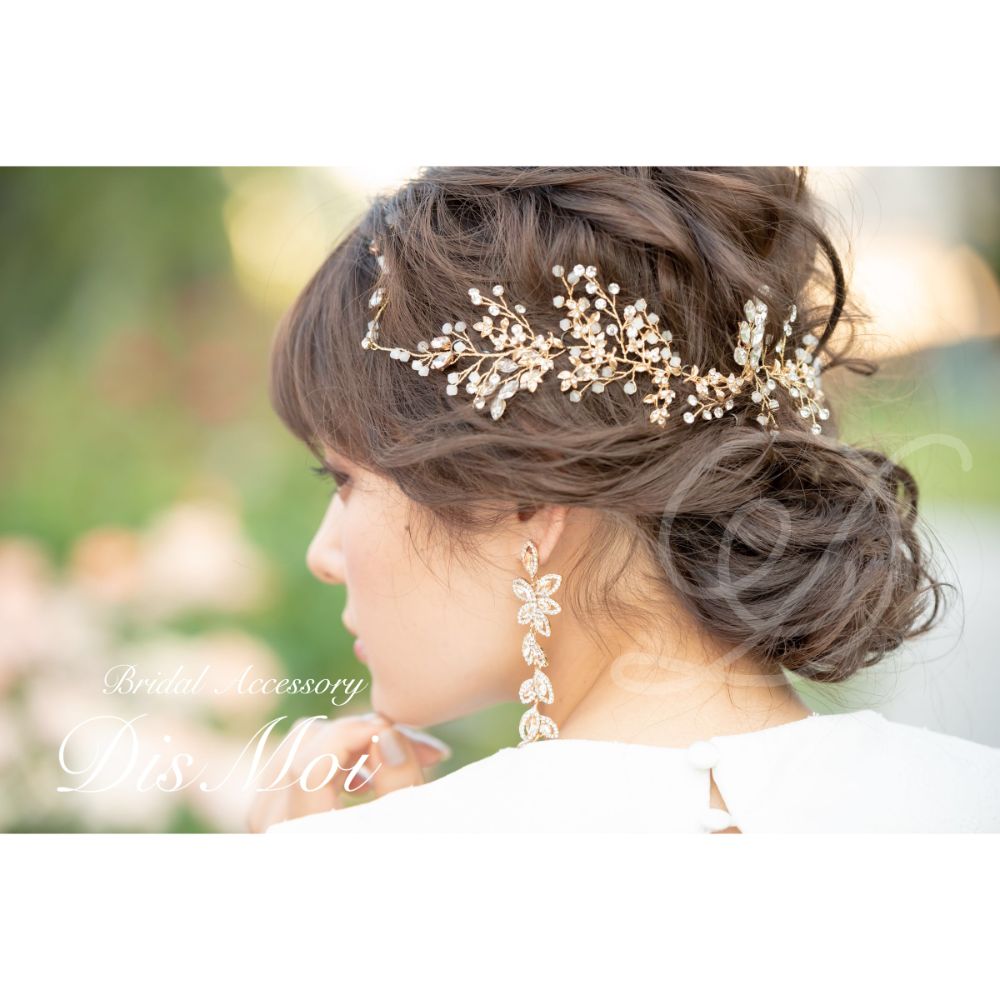 【ヘッドドレス】小枝アクセサリー silver ~ブライダルヘッドドレス~ ≪HV-10≫ 【結婚式 ヘアアクセサリー】