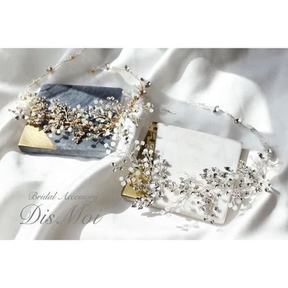 【ヘッドドレス】小枝アクセサリー silver ~ブライダルヘッドドレス~ ≪HV-10≫ 【結婚式 ヘアアクセサリー】