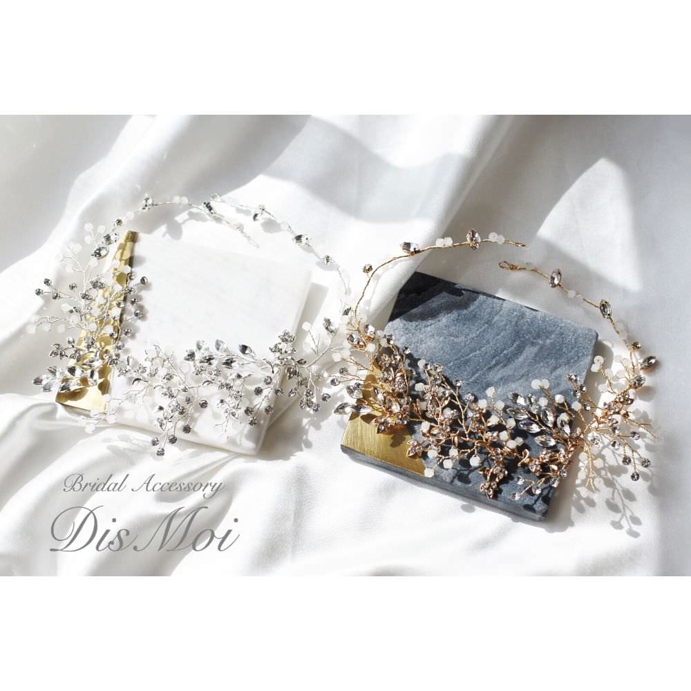 【ヘッドドレス】小枝アクセサリー silver ~ブライダルヘッドドレス~ ≪HV-10≫ 【結婚式 ヘアアクセサリー】