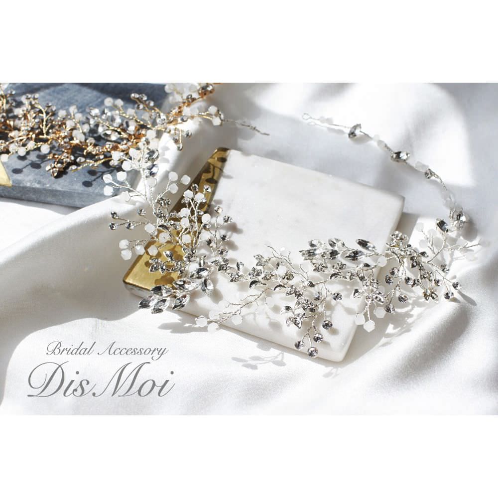 【ヘッドドレス】小枝アクセサリー silver ~ブライダルヘッドドレス~ ≪HV-10≫ 【結婚式 ヘアアクセサリー】