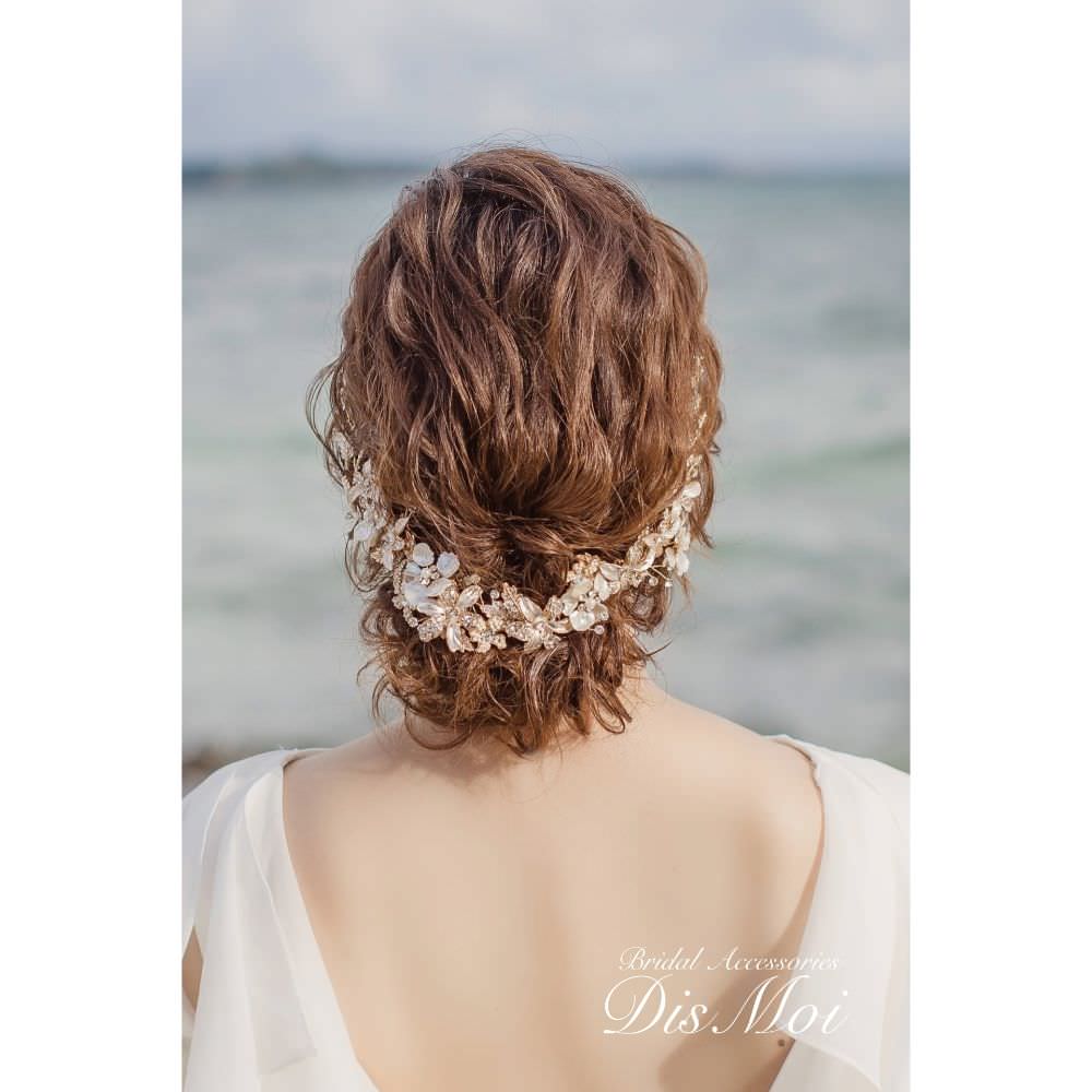 【ヘッドドレス】小枝アクセサリー silver/gold ~ブライダルヘッドドレス~ ≪HV-19≫ 【結婚式　ヘアアクセサリー】