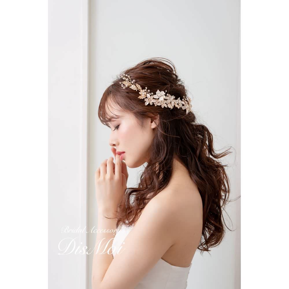 【ヘッドドレス】小枝アクセサリー silver/gold ~ブライダルヘッドドレス~ ≪HV-19≫ 【結婚式　ヘアアクセサリー】