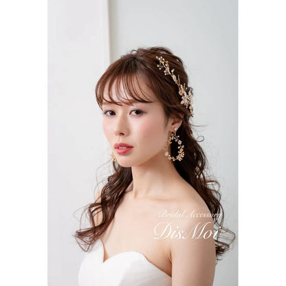 【ヘッドドレス】小枝アクセサリー silver/gold ~ブライダルヘッドドレス~ ≪HV-19≫ 【結婚式 ヘアアクセサリー】