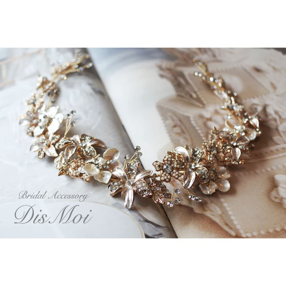 【ヘッドドレス】小枝アクセサリー silver/gold ~ブライダルヘッドドレス~ ≪HV-19≫ 【結婚式 ヘアアクセサリー】