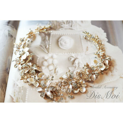 【ヘッドドレス】小枝アクセサリー silver/gold ~ブライダルヘッドドレス~ ≪HV-19≫ 【結婚式 ヘアアクセサリー】
