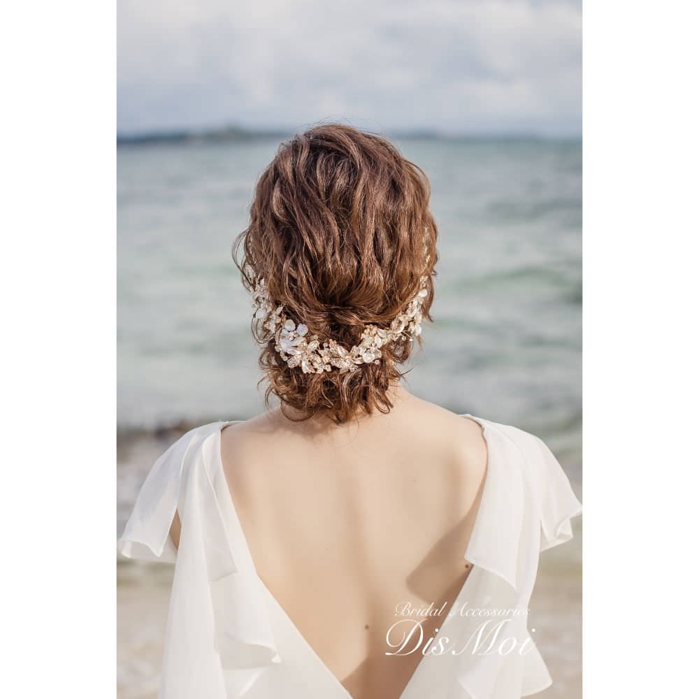 【ヘッドドレス】小枝アクセサリー silver/gold ~ブライダルヘッドドレス~ ≪HV-19≫ 【結婚式 ヘアアクセサリー】