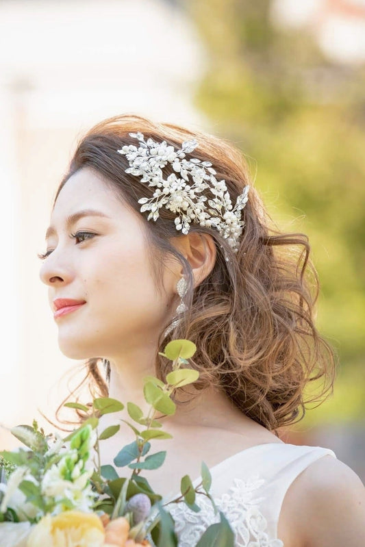 【ヘッドドレス】小枝アクセサリー silver/gold ~ブライダルヘッドドレス~ ≪HV-21≫ 【結婚式 ヘアアクセサリー】