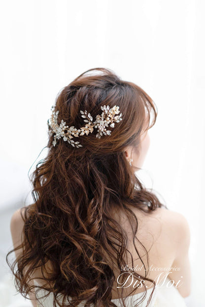 【ヘッドドレス】小枝アクセサリー silver/gold ~ブライダルヘッドドレス~ ≪HV-21≫ 【結婚式　ヘアアクセサリー】